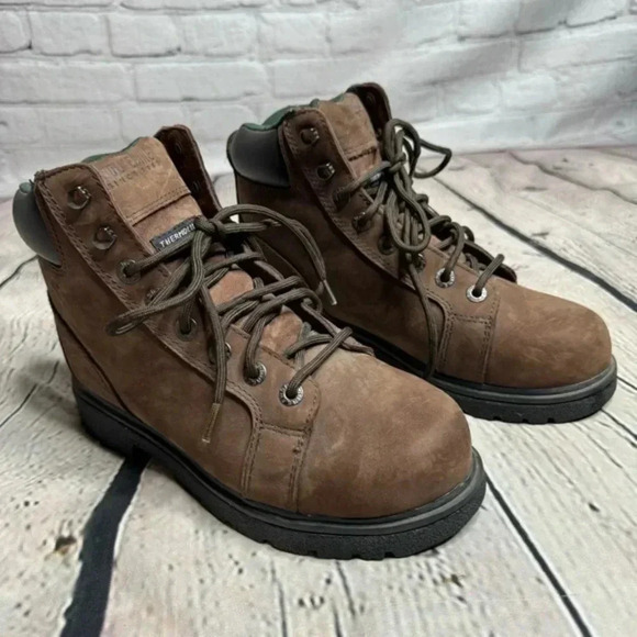 Wolverine Men’s Brown Leather 6” Work Boots size 7M - Picture 1 of 10